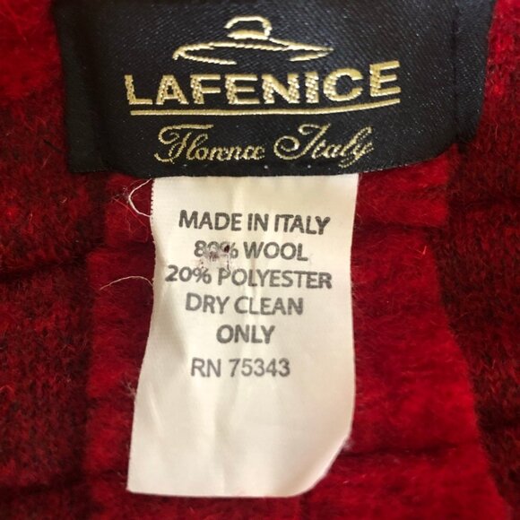 Vintage Florence Wool Felt Wool Hat Emily in Paris Floral Appliqué Deep Red OS - Picture 6 of 7